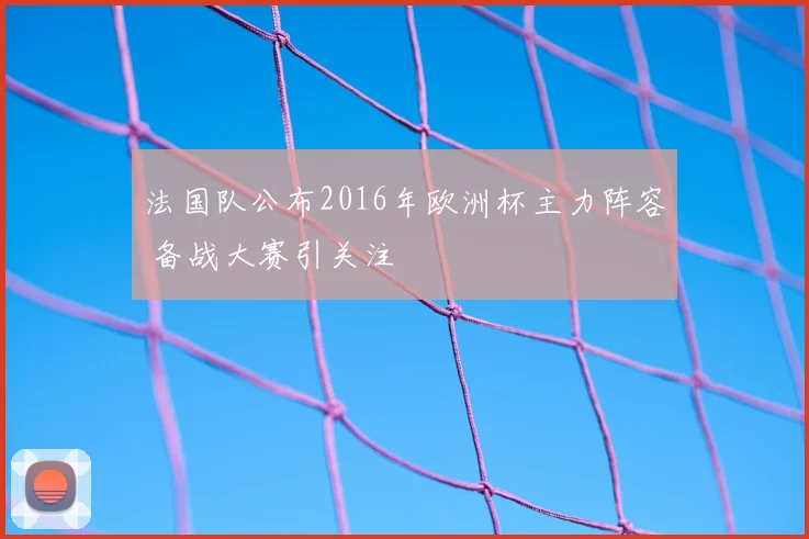 法国队公布2016年欧洲杯主力阵容 备战大赛引关注