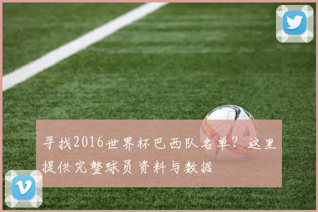 寻找2016世界杯巴西队名单？这里提供完整球员资料与数据